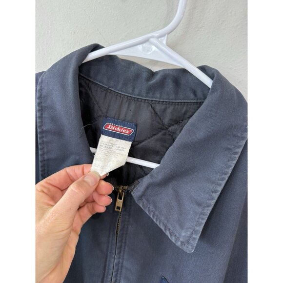 Vintage Dickies Eisenhower Jacket Mens XL Full Zip Coat Workwear Navy Blue - Picture 5 of 7